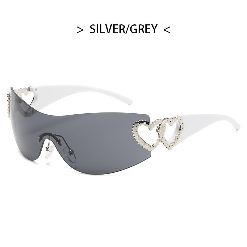 Wholesale One Piece Frameless PC Sunglasses